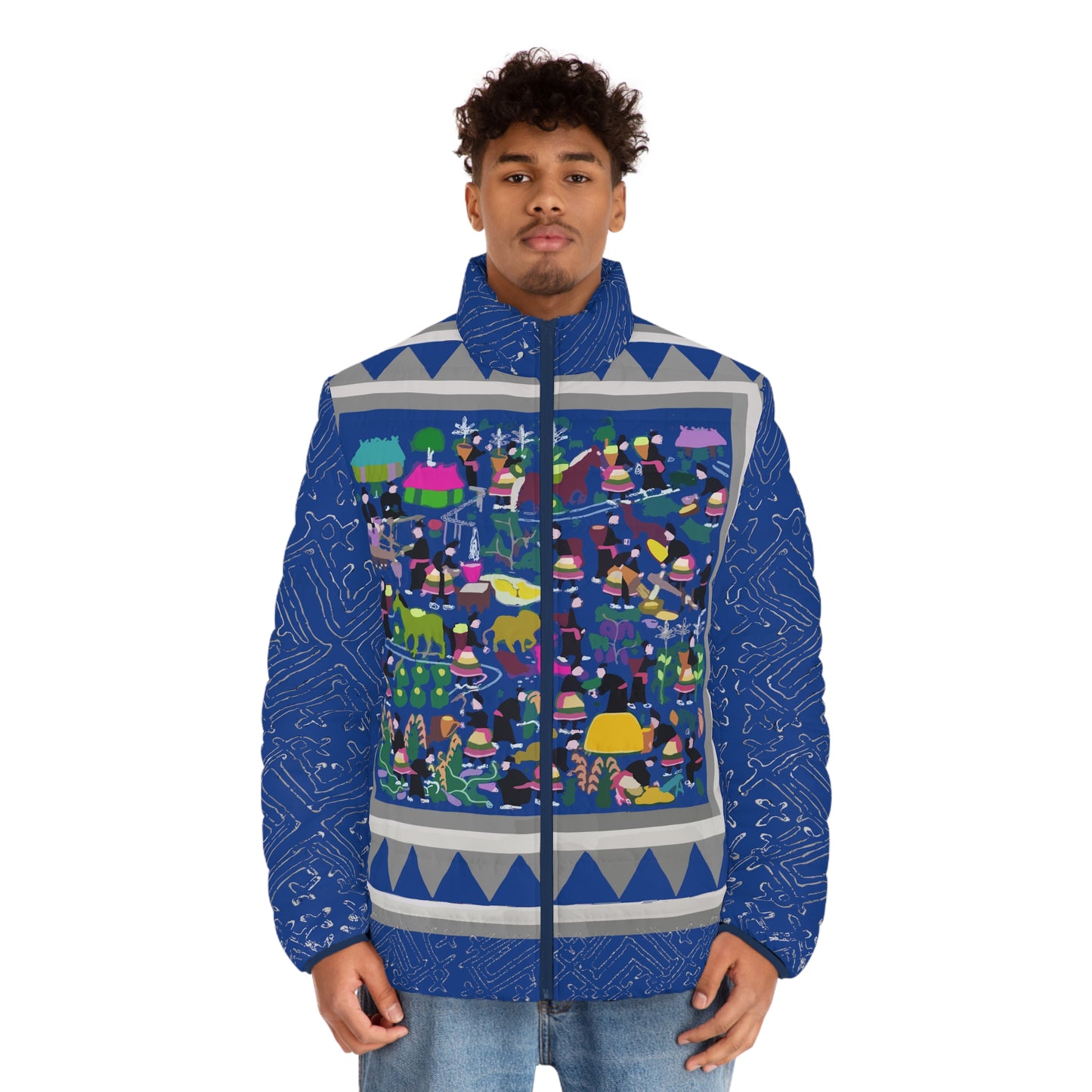 Royal Hmong Story Men's Puffer Jacket