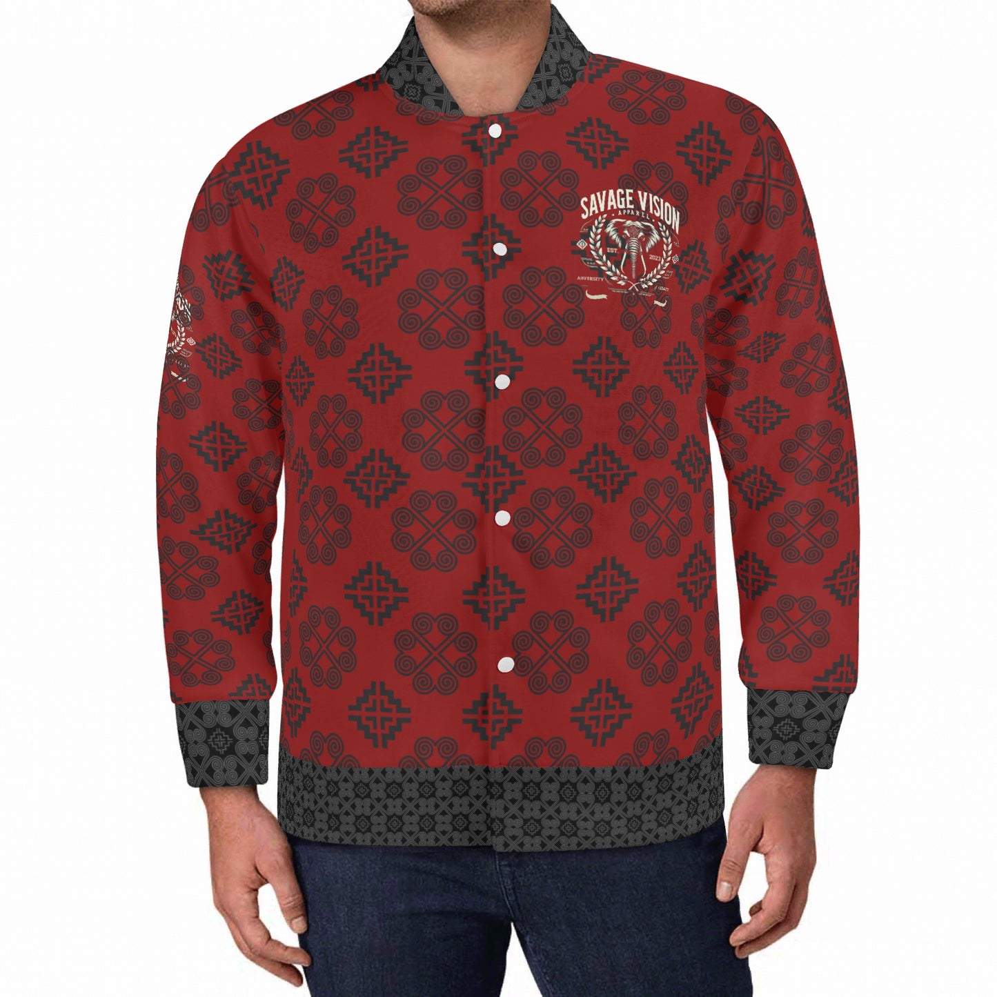 Savage Vision Casual Varsity Hmong Bomber Jacket