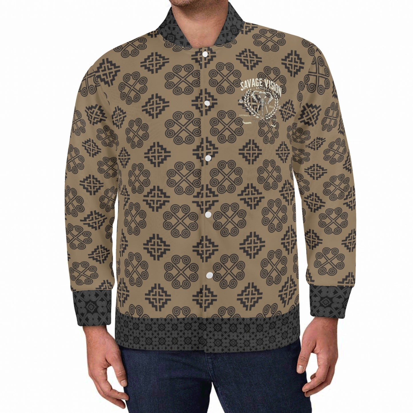 Savage Vision Casual Varsity Hmong Bomber Jacket