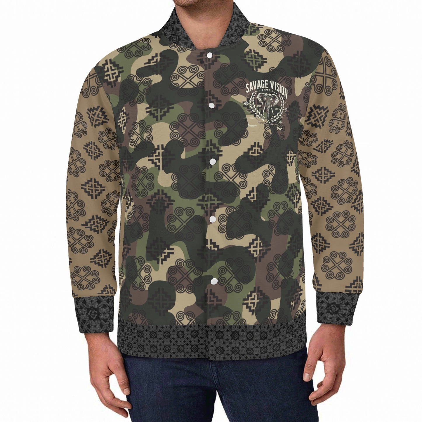 Savage Vision Casual Varsity Hmong Bomber Jacket