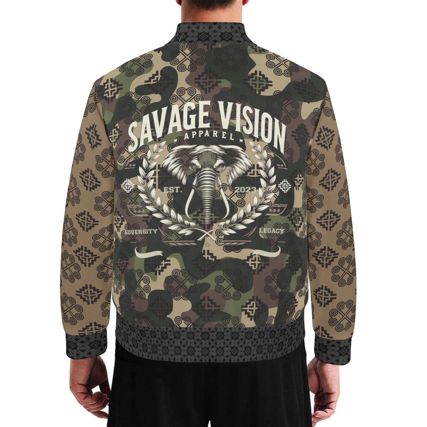 Savage Vision Casual Varsity Hmong Bomber Jacket