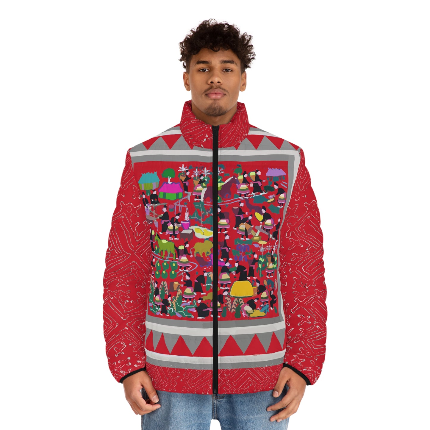 Cherry Hmong Story Men's Puffer Jacket