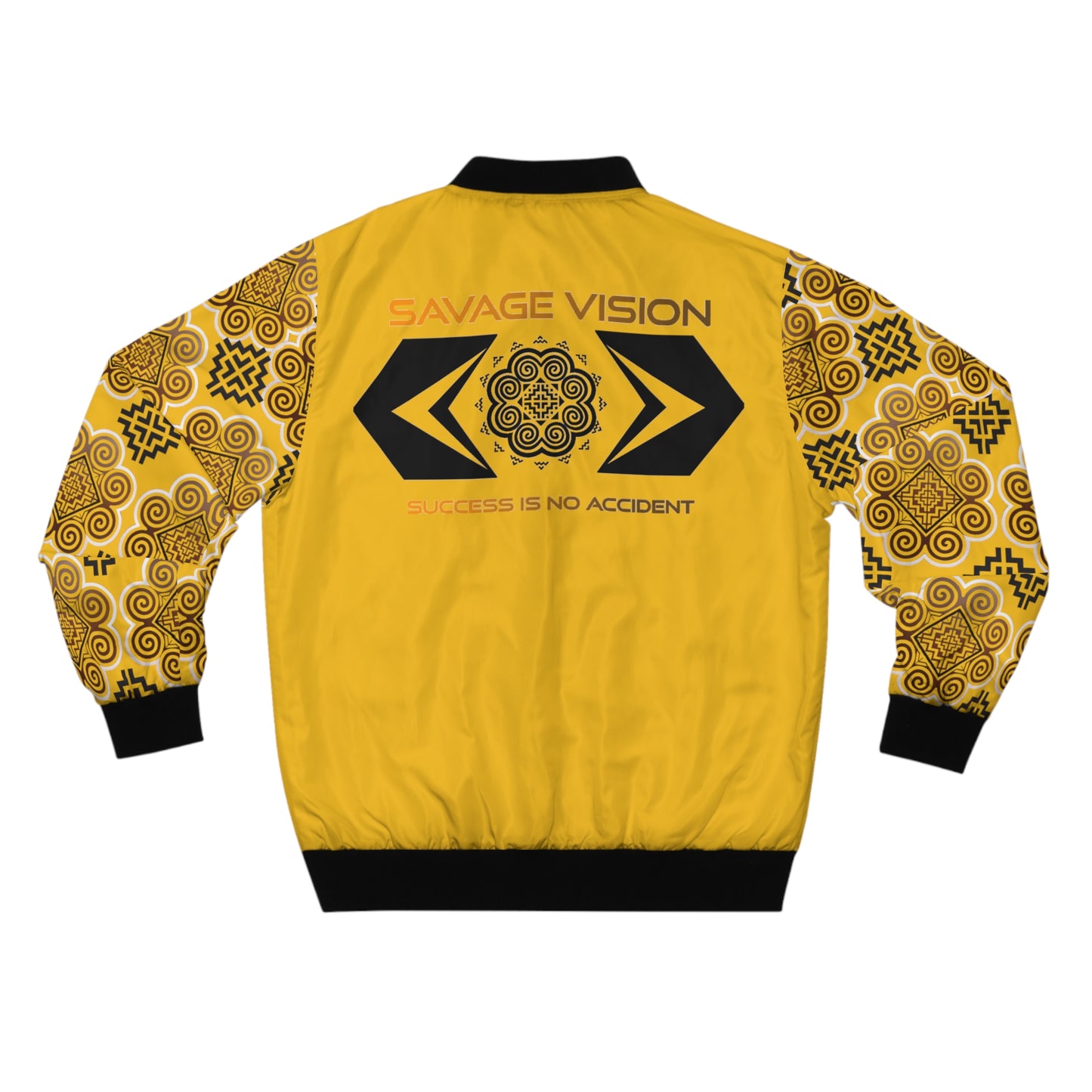 Savage Vision Golden Yellow Adversity into Legacy Men's Bomber Jacket